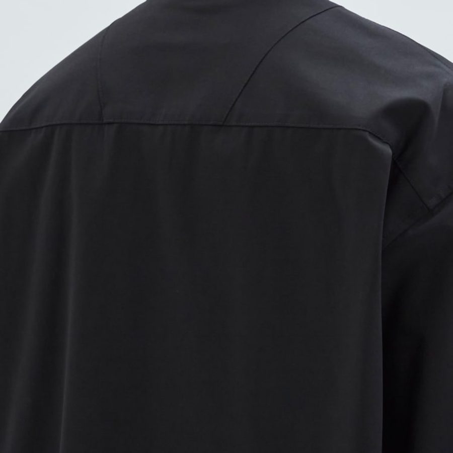 JUUN.J (Унисекс) [CORE] Flow Cotton Zip-Up Semi-Overfit Shirt – Black