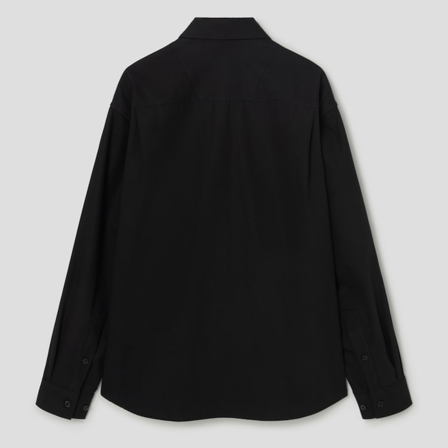 JUUN.J (Унисекс) [CORE] Flow Cotton Zip-Up Semi-Overfit Shirt – Black