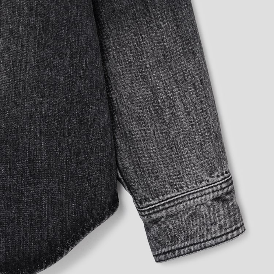 JUUN.J (Унисекс) ECCENTRIC FLASH Graphic Denim Shirt – Dark Grey