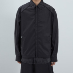 JUUN.J [CORE] City Cotton Zip-Up Shirt Jumper – Black