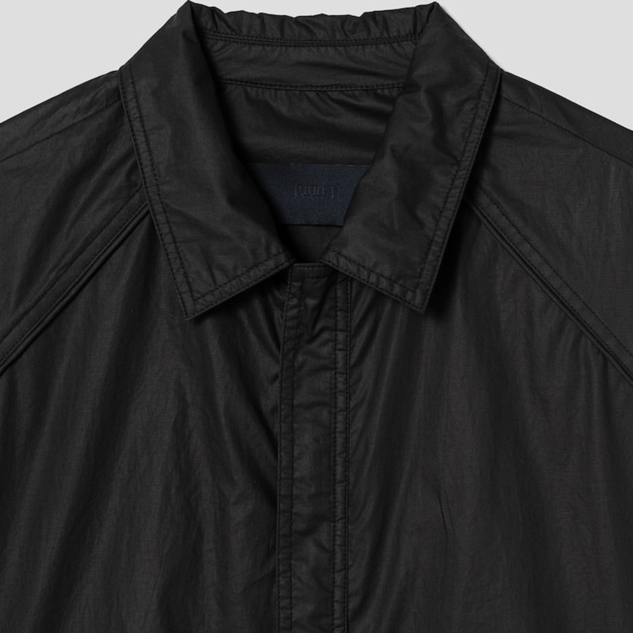 JUUN.J [CORE] City Cotton Zip-Up Shirt Jumper – Black