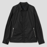 JUUN.J [CORE] City Cotton Zip-Up Shirt Jumper – Black