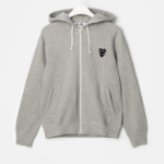 PLAY COMME des GARÇONS (Унисекс) Double Black Heart Wappen Sweatshirt – Grey