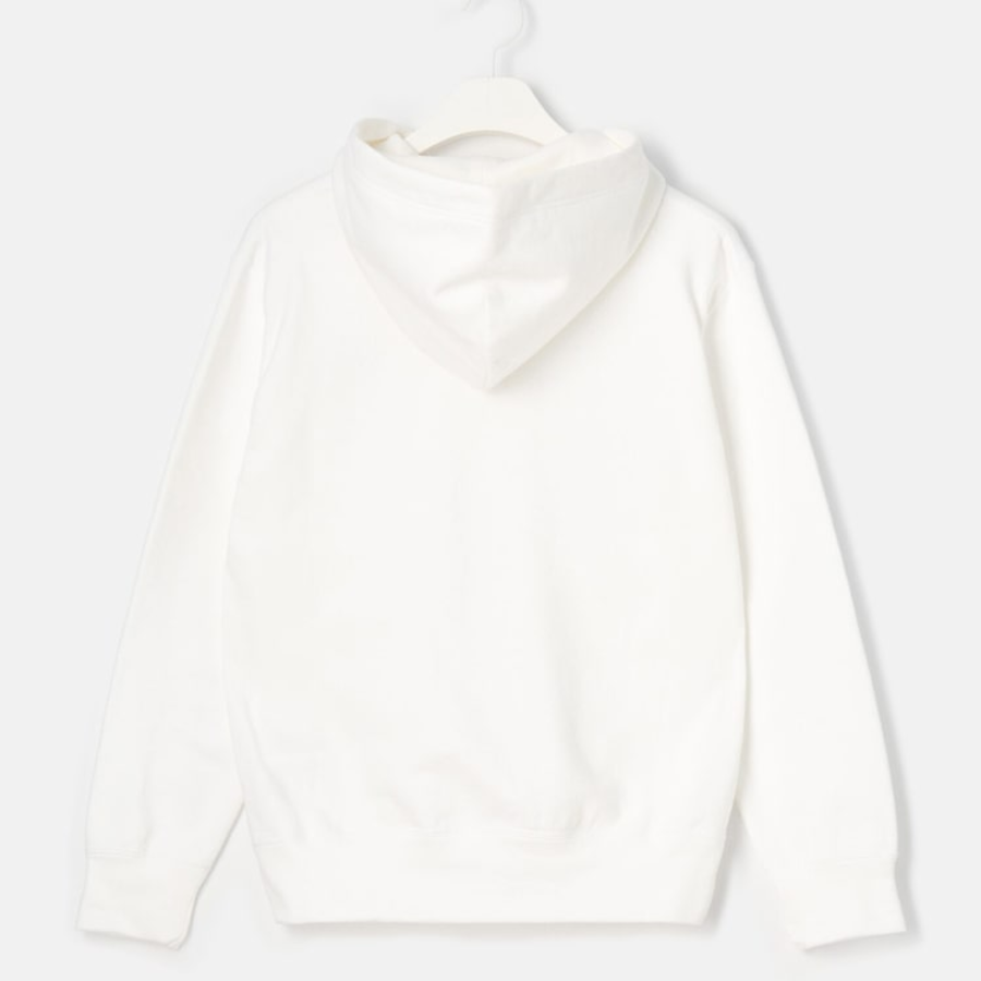 PLAY COMME des GARÇONS (Унисекс) Double Red Heart Wappen Cotton Hoodie – White