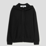 PLAY COMME des GARÇONS (Унисекс) Red Heart Wappen Zip-up Hoodie – Black