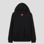 PLAY COMME des GARÇONS (Унисекс) Red Heart Wappen Zip-up Hoodie – Black