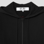 PLAY COMME des GARÇONS (Унисекс) Red Heart Wappen Zip-up Hoodie – Black