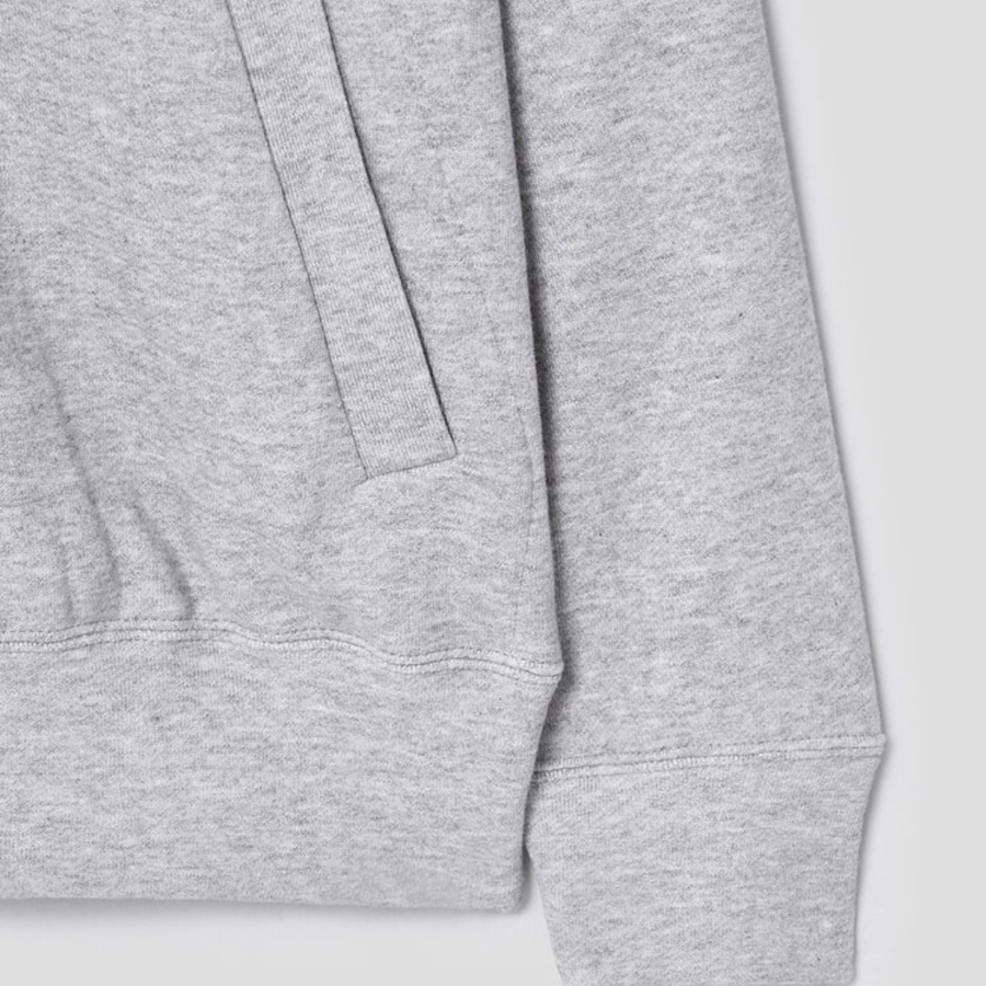 PLAY COMME des GARÇONS (Унисекс) Red Heart Wappen Zip-up Hoodie – Grey