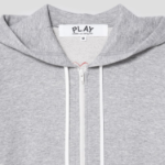 PLAY COMME des GARÇONS (Унисекс) Red Heart Wappen Zip-up Hoodie – Grey