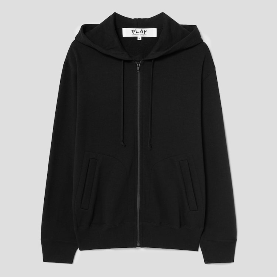 PLAY COMME des GARÇONS (Унисекс) Black Heart Wappen Zip-up Hoodie – Black