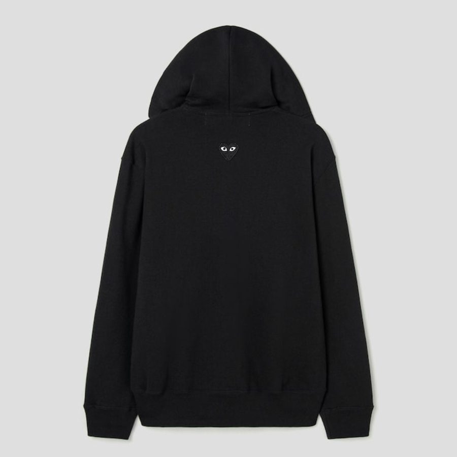 PLAY COMME des GARÇONS (Унисекс) Black Heart Wappen Zip-up Hoodie – Black