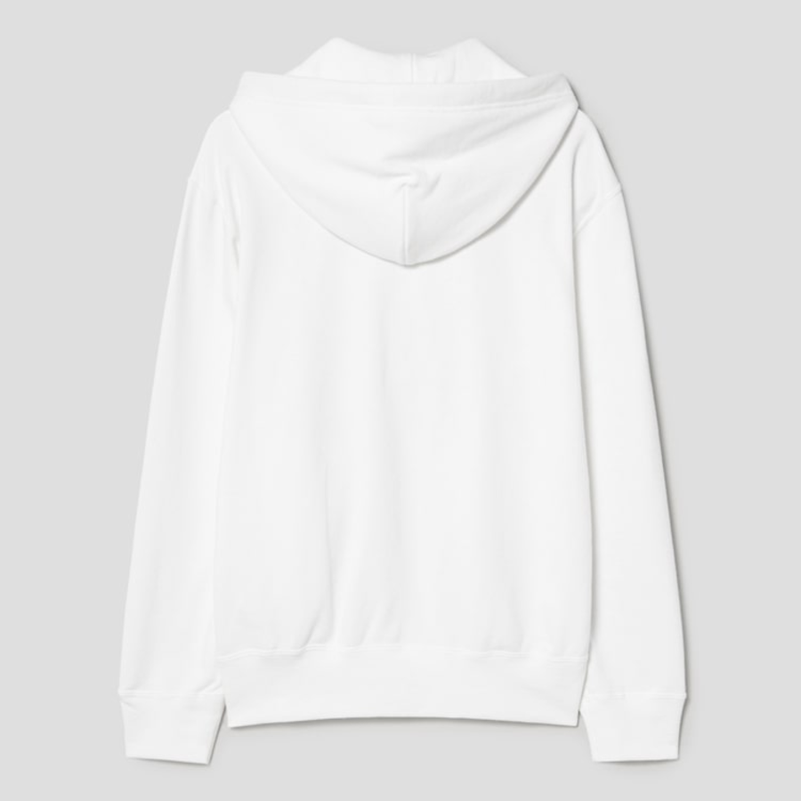 PLAY COMME des GARÇONS (Унисекс) Red Heart Wappen Zip-up Hoodie – White
