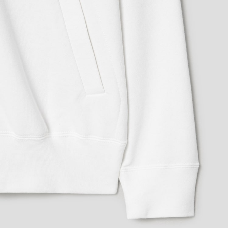 PLAY COMME des GARÇONS (Унисекс) Red Heart Wappen Zip-up Hoodie – White