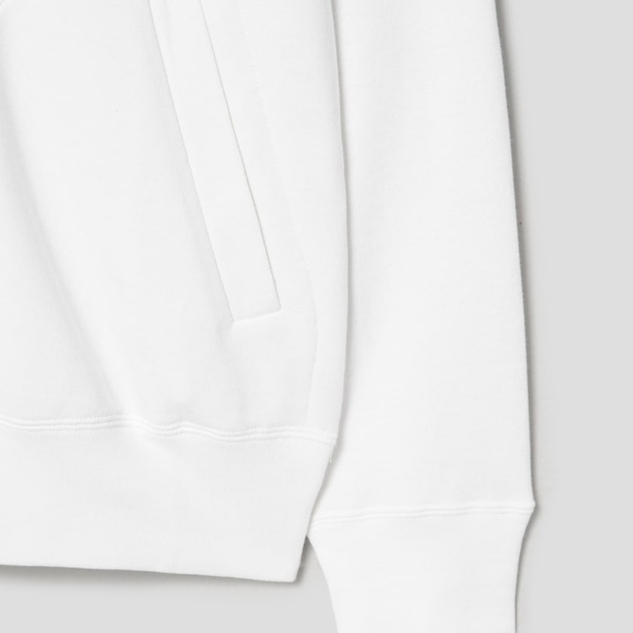 PLAY COMME des GARÇONS (Унисекс) Black Heart Wappen Zip-up Hoodie – White