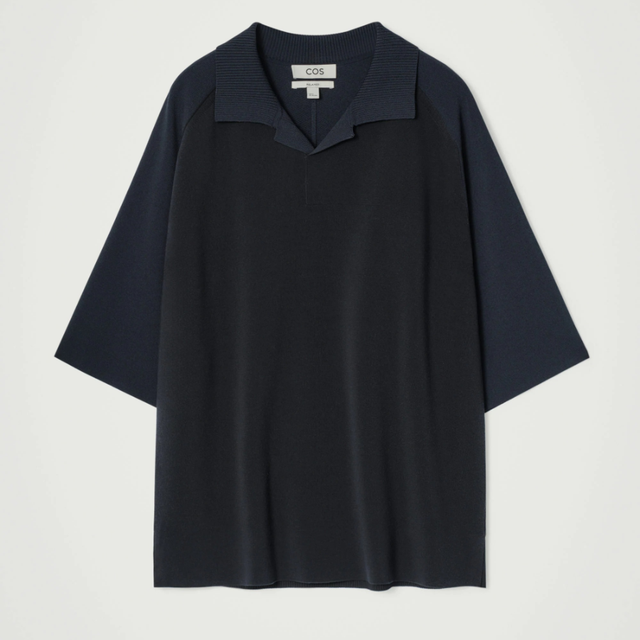 COS Colour-Block Double-Face Polo Shirt