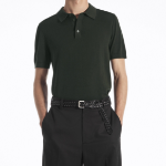 COS Slim Knit Silk Polo Shirt