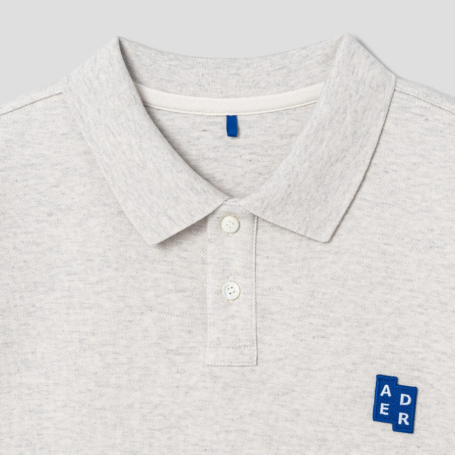 ADER ERROR Sig Trs Tag Polo T-Shirt 01 – Oatmeal