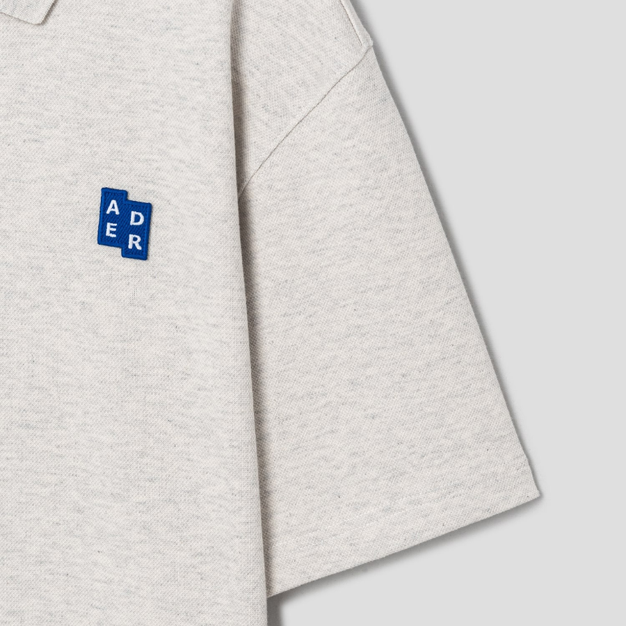 ADER ERROR Sig Trs Tag Polo T-Shirt 01 – Oatmeal