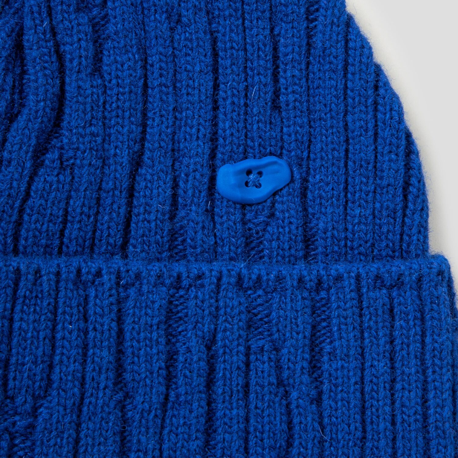 ADER ERROR Etik Logo Beanie – Blue