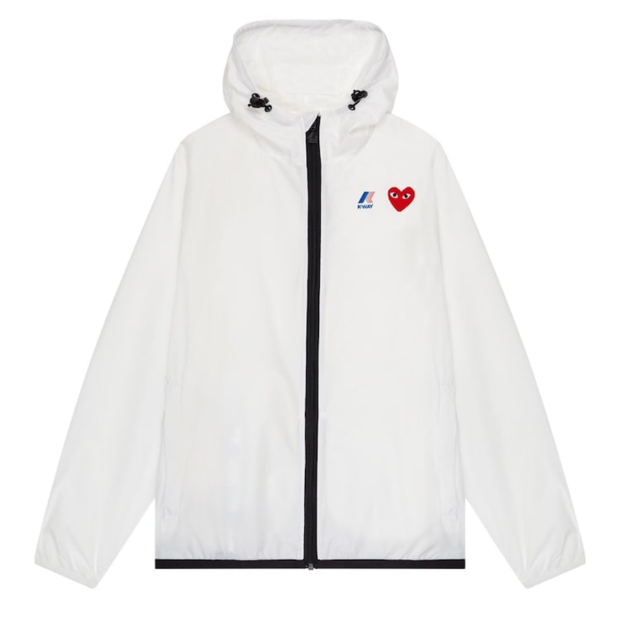 PLAY COMME DES GARÇONS (Унисекс) K-Way Claude Full Zip Packable Jacket – White