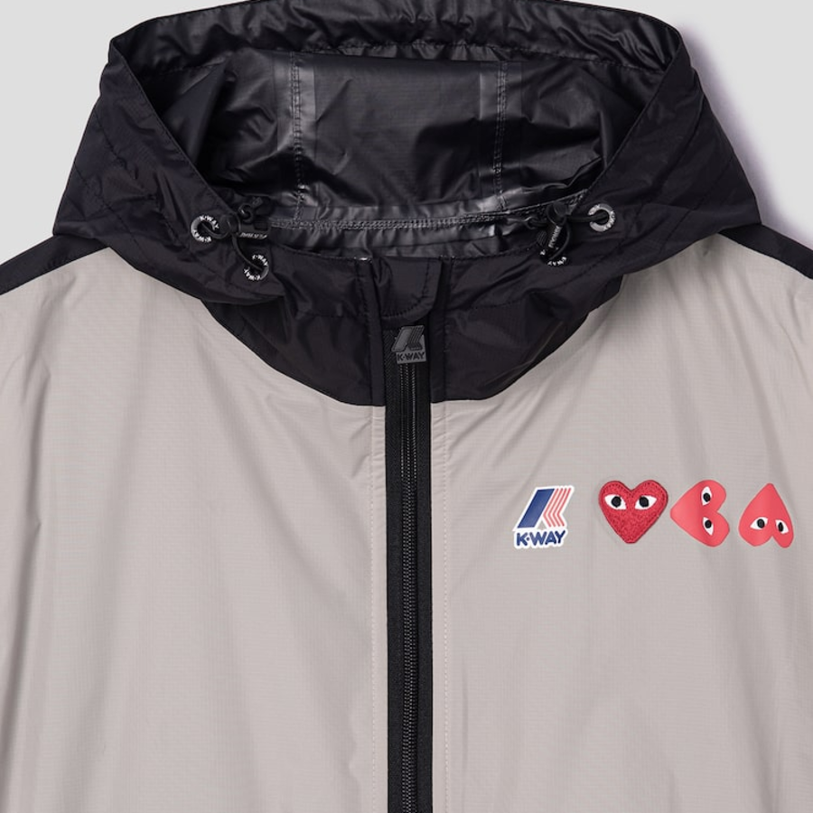 PLAY COMME DES GARÇONS (Unisex) K-Way Claude Full Zip Packable Jacket – Beige