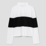 Theory Women Clinton Knit Crop Rugby Tee - White