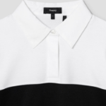 Theory Women Clinton Knit Crop Rugby Tee - White