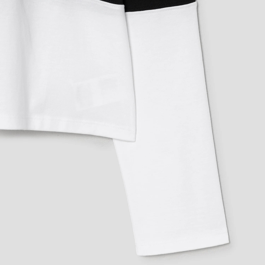 Theory Women Clinton Knit Crop Rugby Tee - White