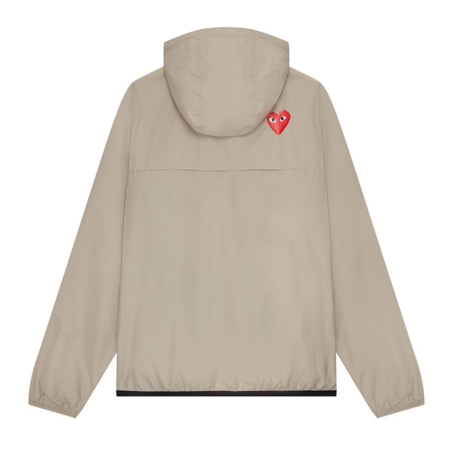 PLAY COMME DES GARÇONS (Unisex) K-Way Leon Half Zip Packable Anorak – Beige