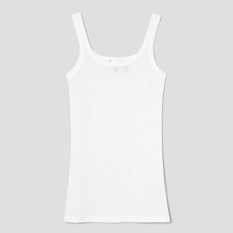 Theory Women Apex Cotton Bram Tank Top - White