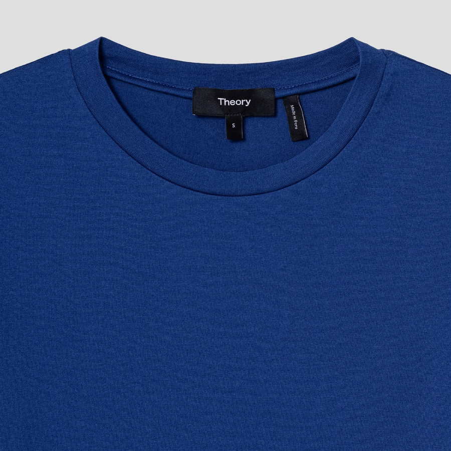 Theory Women Apex Cotton Tiny Tee - Sapphire