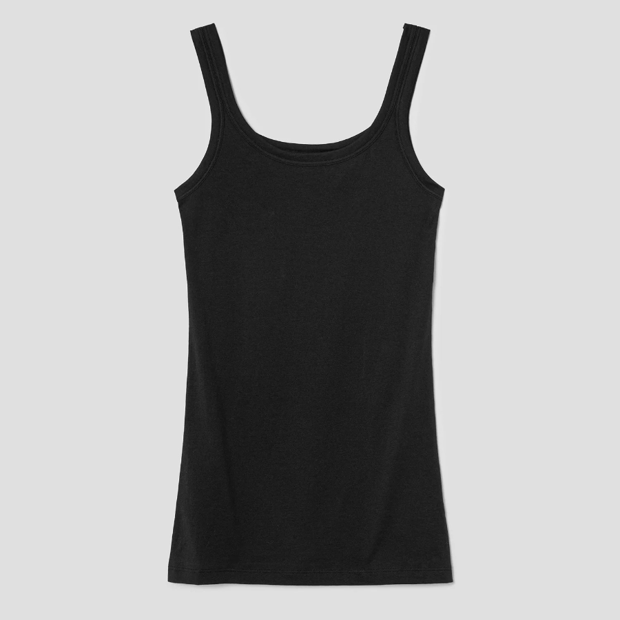 Theory Women Apex Cotton Bram Tank Top - Black