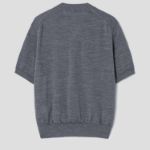 PLAY COMME DES GARÇONS (Unisex) Red Wappen Short Sleeve V-neck Cardigan – Grey