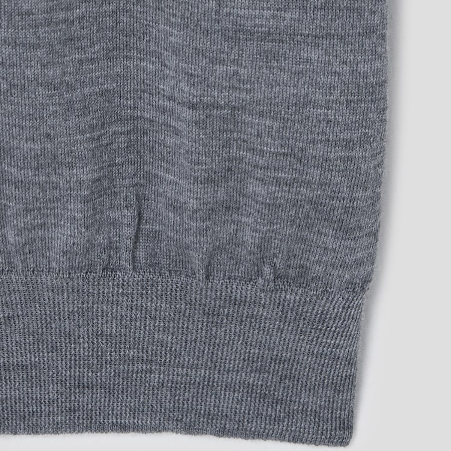 PLAY COMME DES GARÇONS (Unisex) Red Wappen Short Sleeve V-neck Cardigan – Grey