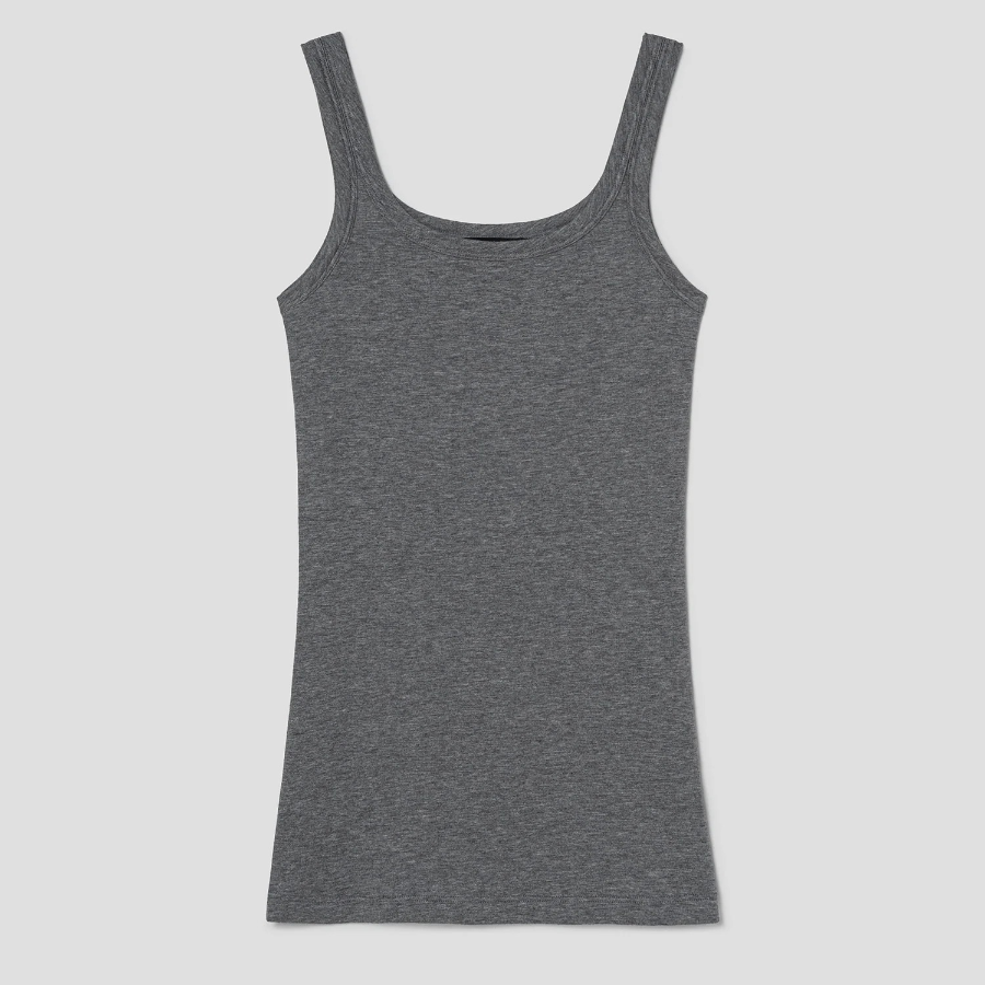 Theory Women Apex Cotton Bram Tank Top - Melange Grey