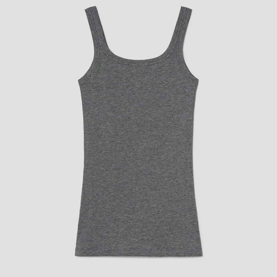 Theory Women Apex Cotton Bram Tank Top - Melange Grey