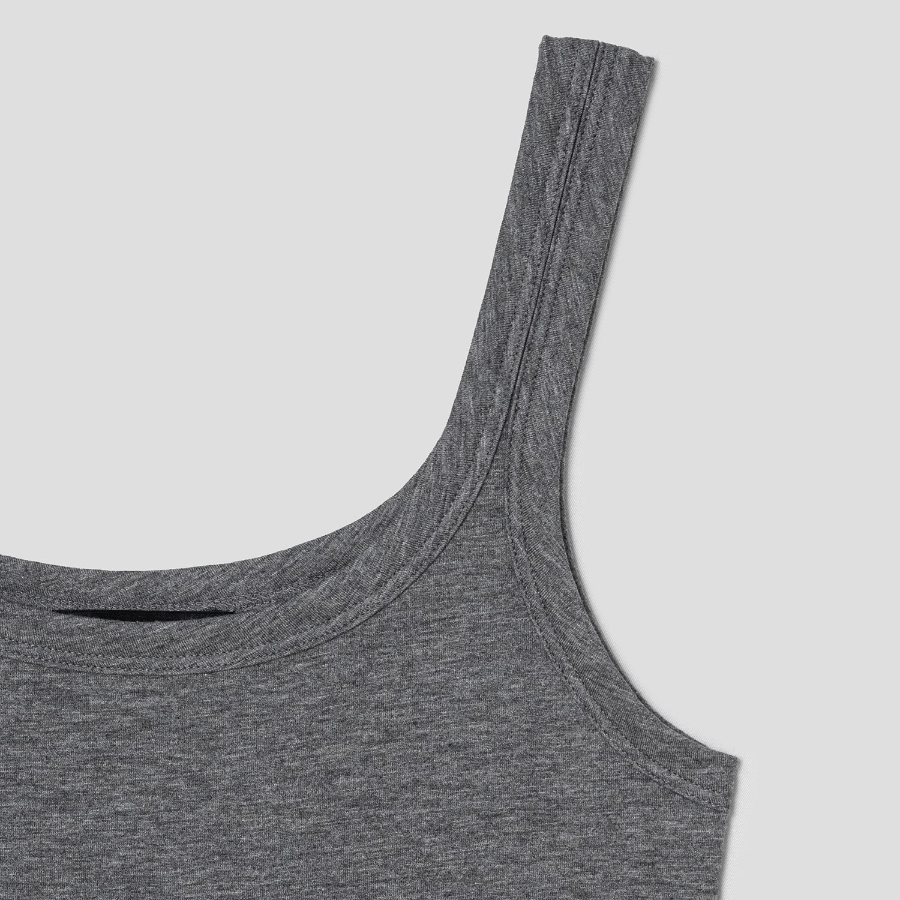 Theory Women Apex Cotton Bram Tank Top - Melange Grey