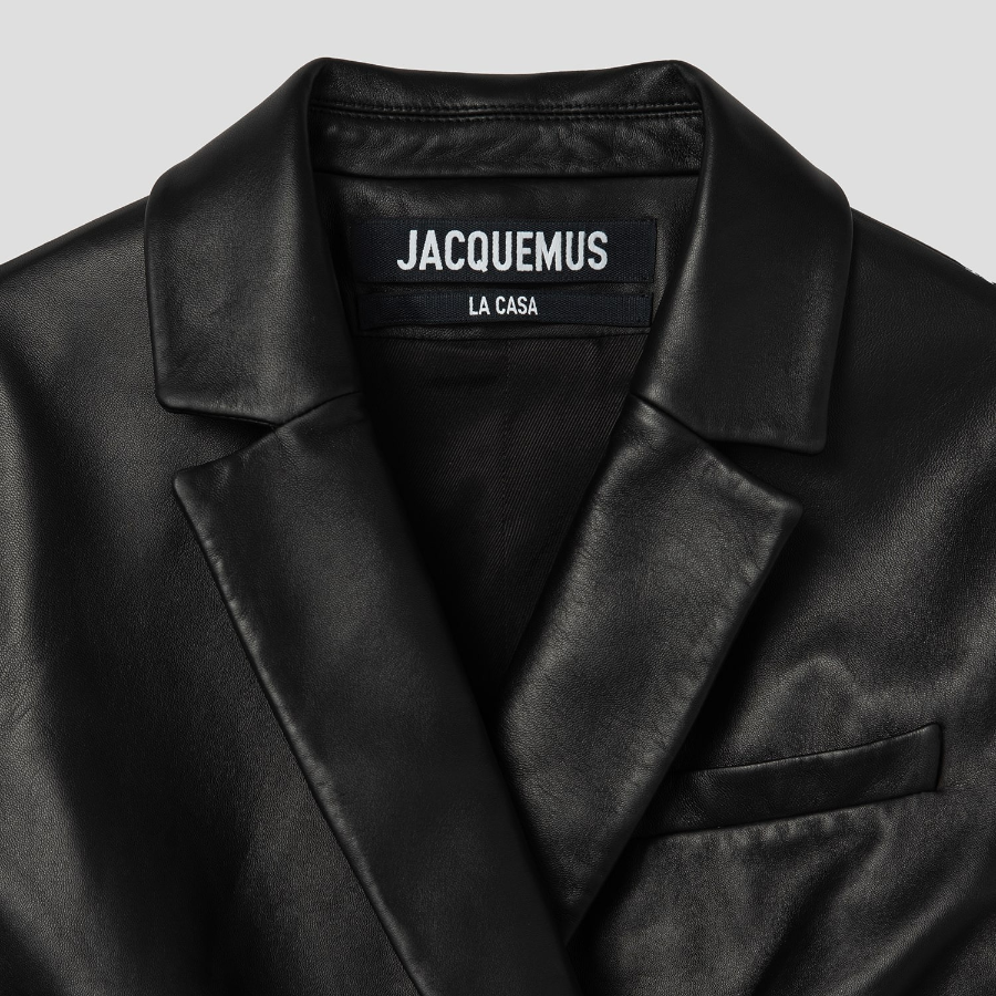 JACQUEMUS La Veste Tibau Cuir - Black