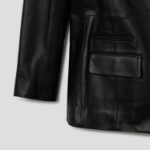 JACQUEMUS La Veste Tibau Cuir - Black