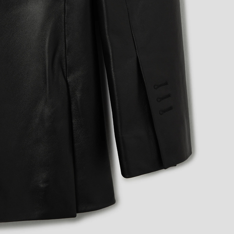 JACQUEMUS La Veste Tibau Cuir - Black