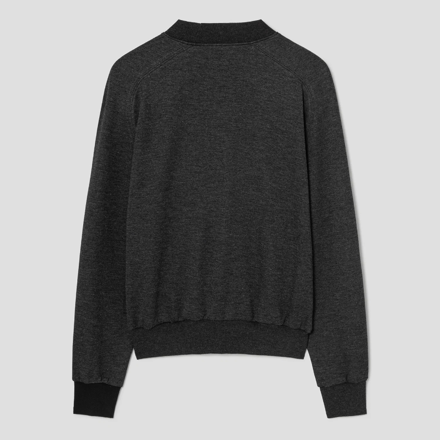 Theory Women Interlock Light Karenia Blouson Tee - Charcoal Melange