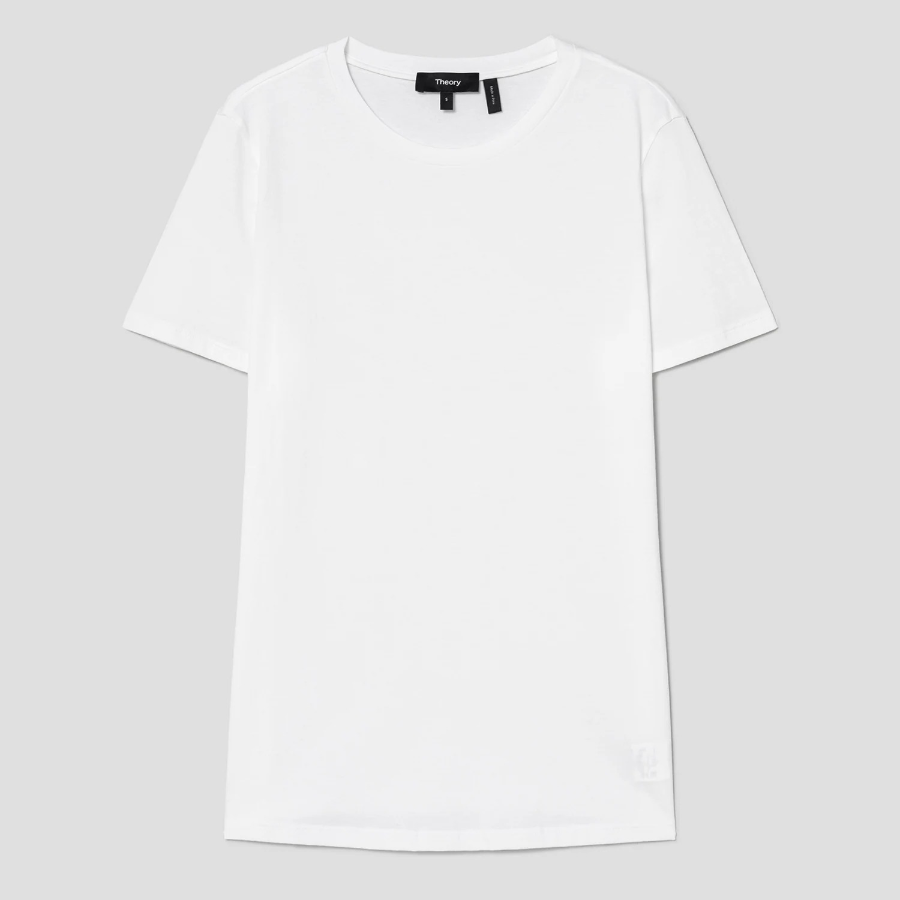Theory Women Apex Cotton Easy Tee - White