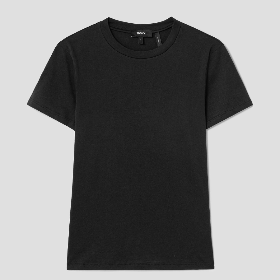 Theory Women Apex Cotton Tiny Tee - Black
