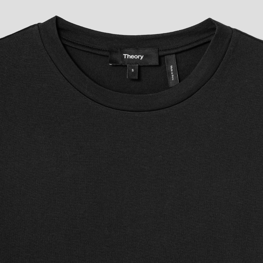Theory Women Apex Cotton Tiny Tee - Black