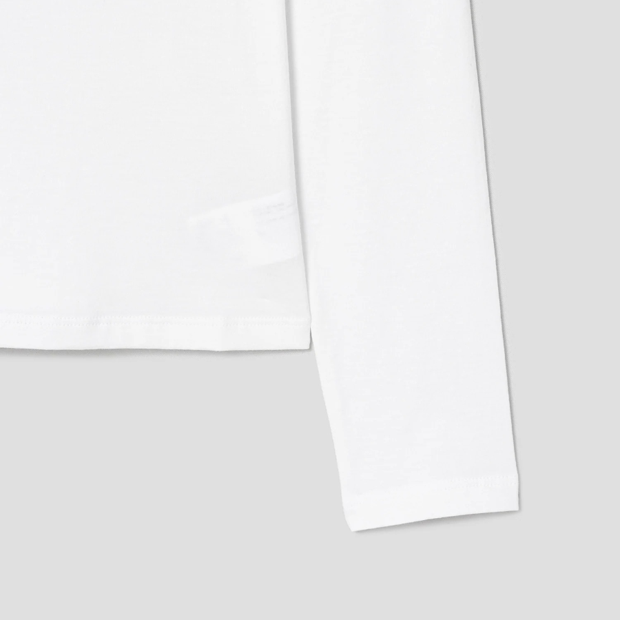 Theory Women Apex Cotton Long Sleeve Tiny Tee - White