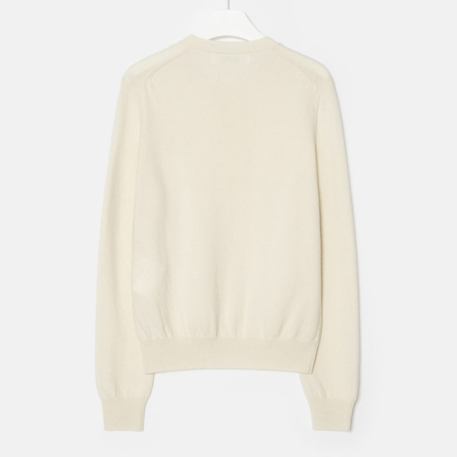 PLAY COMME DES GARÇONS (Unisex) White Heart Wappen Cardigan – White