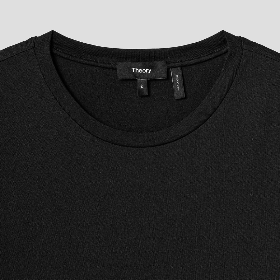 Theory Women Apex Cotton Easy Tee - Black
