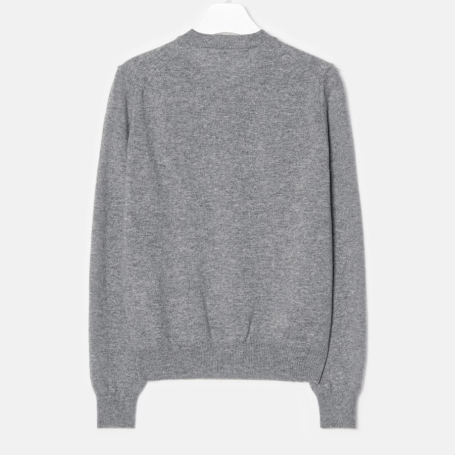 PLAY COMME DES GARÇONS (Unisex) Black Heart Wappen Cardigan – Grey