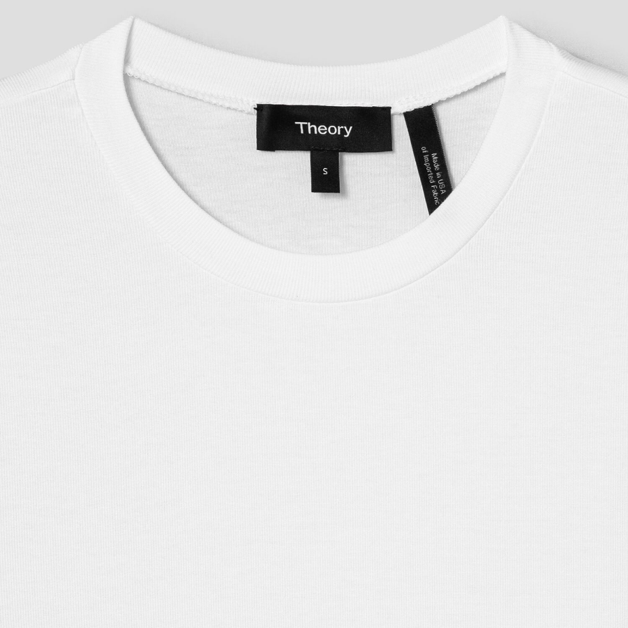 Theory Women Ribbed Viscose Tiny Tee - White