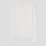 Theory Women Ribbed Viscose Long Sleeve Tiny Tee - Ivory